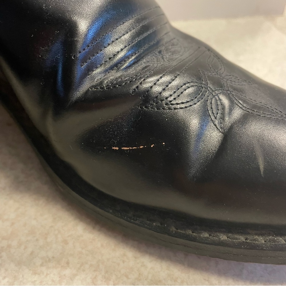 Laredo Womens Size 6.5M Cowboy Embroidered Leather Boots 5740 Black - Picture 4 of 10
